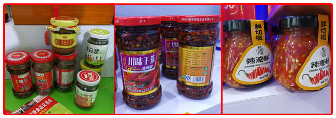 星火辣椒醬灌裝機設備灌裝樣品實拍