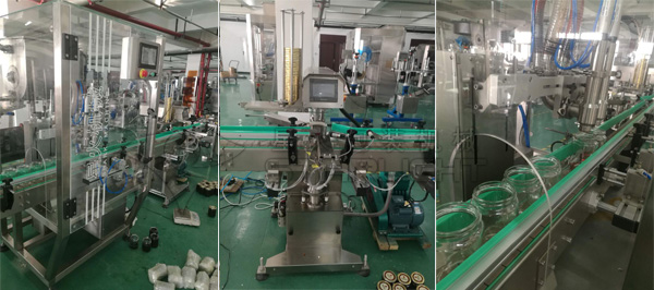 全自動辣椒醬灌裝機設備細節星火廠房實拍圖